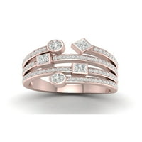 5 8CT TDW Diamond 10K ružičasti modni prsten