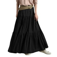 Ženska duga lagana višeslojna suknja s visokim strukom, plisirana suknja za ljuljanje A kroja, odjeća, obuća i