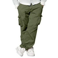 Muškarci elastične teretne hlače casual jogger trenerke hlače s džepovima
