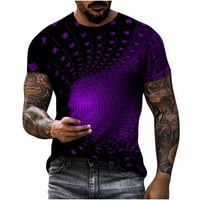 Muška ležerna majica s printom od 3 do četiri, grafički otisci životinja, vrhovi dugih rukava, ležerna bluza