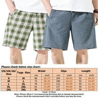 & Muške mini hlače za slobodno vrijeme srednjeg struka, ravne ljetne kratke hlače s kravatom, kratke hlače za