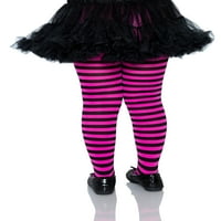Neprozirne crno-ružičaste prugaste tajice za djevojčice, dodatak za kostim za Noć vještica, način proslave, veličina