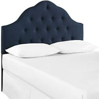 Uzglavlje kreveta s čupavom pločom u tamnoplavoj boji