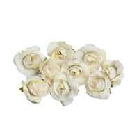 Umjetne ruže u obliku glave za ukrašavanje vjenčane vitrine vlastitim rukama, mliječno bijela