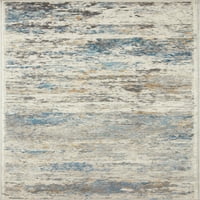 Kolekcija-apstraktni tepih od bjelokosti s oceanom 2'-7 8'-0