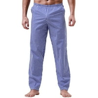 B91xz muške trenerke muške ležerne kućne hlače pamučne tanke prugaste pidžame srednje struke labave pamučne hlače