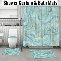 Akvarelna zavjesa za tuširanje, vodoodbojna zavjesa za tuširanje od tkanine s kukama za tuširanje u kupaonici