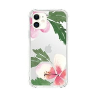 Essentials iPhone Mini futrola za telefon, hibiscus ružičasta i zelena