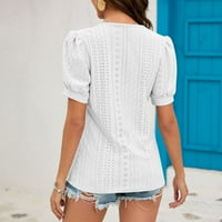 Prozračna ležerna plaža labava Ženska majica u bijeloj boji u veličini od $ $
