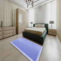 Prostirke za sobe s okruglim uzorkom u svijetloplavoj boji škriljevca, promjera 8 inča