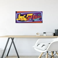 Pokemon-neonski Pikachu poster