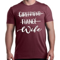 Muška grafička majica za djeveruše i žene za vjenčanje u kestenjastoj boji
