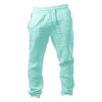 Teretne hlače za muškarce širokog kroja ulična odjeća široke hlače rastezljive jednobojne Prozračne pamučne lanene