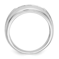 Muški dijamantni prsten od bijelog zlata 14k, veličina remena
