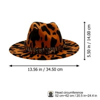 Leopard šešir za zabavu šešir s ravnim pojasom šešir za jazz igru šešir za scensku predstavu