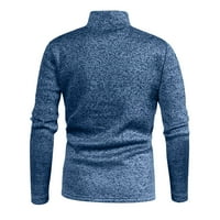 Muška četvrtina patentna pulover lagani mock vrat atletska dukserica ležerna mekana dukserica dugih rukava