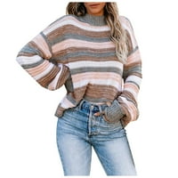 Buigttklop bez granica džemperi za čišćenje žena plus veličina ženska ležerna boja dugih rukava blok pletenica