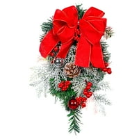 Dekoracija visećeg vijenca na vratima Božićni Božićni ukrasi božićno drvce štap naopako Božić