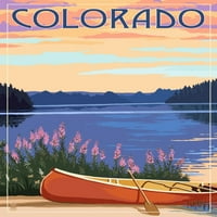 keramička šalica za fl oz, Colorado, kanu i jezero, sigurna u perilici posuđa i mikrovalnoj pećnici