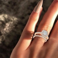 Ženski prsten od rhinestona muški prstenovi za nakit Veličina 6 - slitina poklon parovi za prste