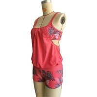 Kupaći kostim žene žene plus vintage print Strappy back tankini set dva kupaćeg odijela za plažnu odjeću gurnuti