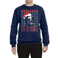 Wild Bobby, neka snijeg Jon Snow dobio ružni božićni džemper Unise Crewneck Graphic Switshirt, mornarica, 3xl