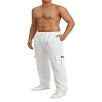 EyicMarn muške ležerne teretne sportske hlače, elastični struk labave gaće za zgušnjavanje laganih hlača