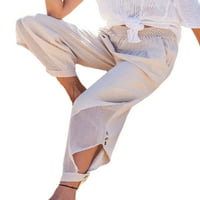 Ljetne labave hlače za žene srednjeg uzdizanja hippie harem hlače Elastični struk hlače široke noge hlače Marect