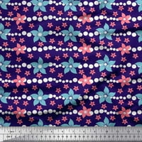 Soimoi pamučna patka tkanina točke i cvjetna umjetnička tkanina za tisak po dvorištu široko