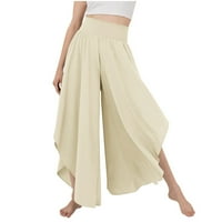 Ženske široke hlače visokog struka, joga hlače, hipi hlače, boho hlače za plažu, Plus size, Palazzo hlače, teretne