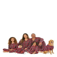 Obiteljski muški Crveni flanel pidžama Set prikladan za opuštanje od 2 komada