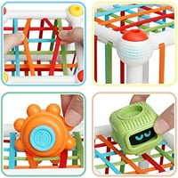 Ruohey Baby Corp Sorter Toys star, Montessori igračke šarene kocke s blokovima s više senzorskih oblika, sortiranje