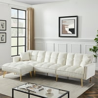 Futon kauč na rasklapanje u meniju, moderni kauč na razvlačenje s vunenim baršunastim krevetom, kauč na razvlačenje