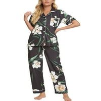 Jedinstvene ponude ženskog cvjetnog gumba dolje pidžama Set noćne odjeće za spavanje