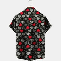$ / Plus veličina cvjetni džep za Valentinovo kratki rukav okrugli vrat široka popularna ljetna muška majica za