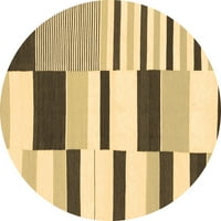 Moderni tepisi za sobe okruglog oblika u apstraktnoj smeđoj boji, okrugli 7 inča