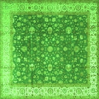Tradicionalni perzijski tepisi za prostore kvadratnog presjeka zelene boje, kvadrat 4 inča