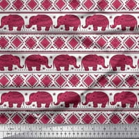 Tkanina od poliesterskog krepa s etničkim printom Azteka i plemenskih slonova širine dvorišta