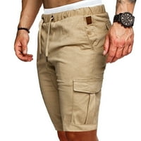 Muške sportske kratke hlače, Plus Size Muške teretne kratke hlače s više džepova, opuštene ljetne kratke hlače