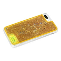 IPhone plus futrola s tekućim sjajem i LED efektom u žutoj upotrebi s Apple iPhoneom plus 2-pack