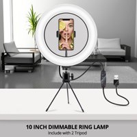 Prijenosna LED prstenasta svjetiljka s punjačem za selfie s držačem telefona za video snimanje uživo