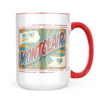 Neonske čestitke Montclaira, Vintage šalica za razglednice kao poklon ljubiteljima kave i čaja