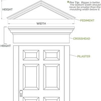 Ekena Millwork 66 W 17-1 2 H 2 p eliptični govorni arhitektonski stupanj PVC pediment