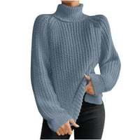Zimski džemper za žene AWDEDIO za žene modni modni dugi rukavi Pullove Turtleneck-Neck Casual džemper vrhovi