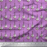 Pamučna tkanina od vela od tkanine za Note i gitaru za ukrašavanje glazbenih instrumenata tkanina s otiskom širine