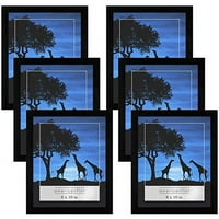 Zidni okvir za fotografije od crnog kompozitnog drveta s poliranim pleksiglasom-vodoravni i okomiti formati za