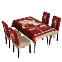 Hirigin božićna stolica pokriva stolnjaci vodootporna blagovaonica stol stol zaštitnik za kuhinjski odmor dekor