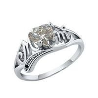 Srebrni prstenovi za Valentinovo zaručnički prsten za mamu