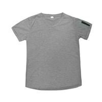 Grafičke majice za muškarce, Muška sportska odjeća za fitness s izrezom u obliku slova u, pripijena majica s patentnim