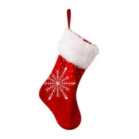 Rasprodaja božićnih čarapa s pahuljicama, premium božićne čarape, poklon vrećice, ukrasi za prozore u crvenoj